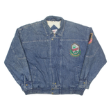 KOWLOON JEANS Dark Horse Mens Sherpa Lined Denim Jacket Blue USA XL