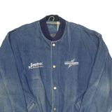 HILTON Blanket Lined Denim Mens Workwear Jacket Blue XL