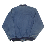 HILTON Blanket Lined Denim Mens Workwear Jacket Blue XL