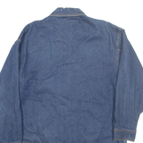 PERRY ELLIS Womens Blanket Lined Denim Jacket Blue M