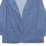 JOANNA Denim Womens Blazer Jacket Blue L
