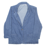 JOANNA Denim Womens Blazer Jacket Blue L