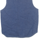 Na-churs Mens Sherpa Lined Denim Waistcoat Blue S
