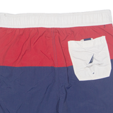 NAUTICA Mesh Lined Sailing Club Mens Swimming Shorts Blue Colourblock M W32