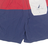 NAUTICA Mesh Lined Sailing Club Mens Swimming Shorts Blue Colourblock M W32