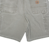 CARHARTT Carpenter Denim Mens Workwear Shorts Grey L W35