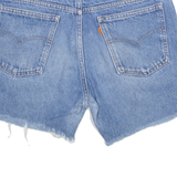 LEVI'S Cut Off Orange Tab Womens Denim Shorts Blue M W32