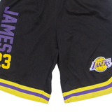 NBA LA LAKERS 'JAMES Mens Sports Shorts Black Relaxed S W26