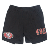 NFL San Francisco 49ers USA Mens Sports Shorts Black Relaxed 2XL W36