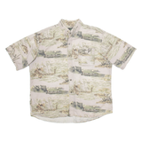REDHEAD Mens Shirt Brown Crazy Pattern XL