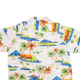 NAUTICA Mens Hawaiian Shirt White Crazy Pattern L