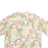 PUSSIES WEST INDIES Mens Hawaiian Shirt Beige Silk Floral XL