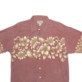 SONOMA Mens Hawaiian Shirt Brown Floral L