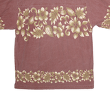 SONOMA Mens Hawaiian Shirt Brown Floral L