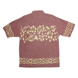 SONOMA Mens Hawaiian Shirt Brown Floral L