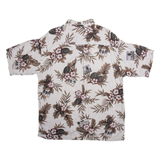 M.E SPORT Mens Hawaiian Shirt Grey Floral XL
