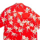 PARADISE FOUND Mens Hawaiian Shirt Red Floral XL