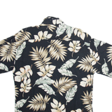 CAMPIA MODA Mens Hawaiian Shirt Black Floral M