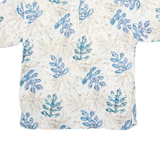 M.E SPORT Mens Hawaiian Shirt Beige Crazy Pattern XL