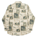 FIELD & STREAM Mens Shirt Brown Crazy Pattern Long Sleeve M
