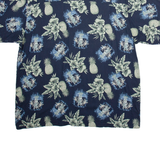 PURITAN Mens Hawaiian Shirt Blue Floral XL