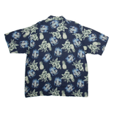 PURITAN Mens Hawaiian Shirt Blue Floral XL