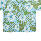 PURITAN Mens Hawaiian Shirt Blue Floral XL