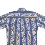 ALEXANDER MARTIN Mens Hawaiian Shirt Blue Crazy Pattern M