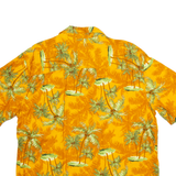 PURITAN Mens Hawaiian Shirt Orange Crazy Pattern L