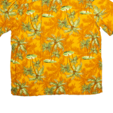 PURITAN Mens Hawaiian Shirt Orange Crazy Pattern L