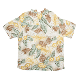 ISLAND SHORES Mens Hawaiian Shirt Beige Floral XL