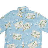 BATIK BAY Mens Hawaiian Shirt Blue Crazy Pattern M