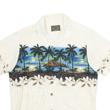 HAWAIIAN COLLECTION Mens Hawaiian Shirt Beige Crazy Pattern S