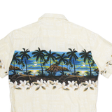 HAWAIIAN COLLECTION Mens Hawaiian Shirt Beige Crazy Pattern S