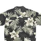 UNTIED Mens Hawaiian Shirt Black Floral L