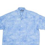 NAUTICA Mens Hawaiian Shirt Blue Crazy Pattern XL