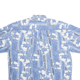 TE MANA Mens Shirt Blue Crazy Pattern L