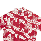 PURITAN Mens Hawaiian Shirt Red Floral L