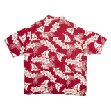 PURITAN Mens Hawaiian Shirt Red Floral L