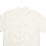 JOS. A. BANK Mens Hawaiian Shirt Cream Crazy Pattern L