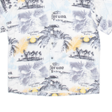 NEWPORT BLUE Corona Extra Mens Shirt White Crazy Pattern M