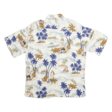 CAMPIA MODA Mens Hawaiian Shirt Cream Crazy Pattern L