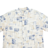 BATIK BAY Mens Shirt Cream Crazy Pattern XL