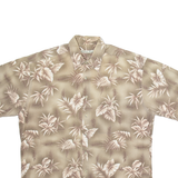 BATIK BAY Mens Hawaiian Shirt Green Floral L