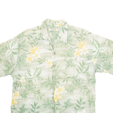 SUMMA Mens Hawaiian Shirt Green Floral L