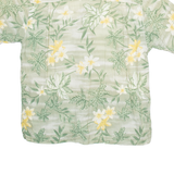SUMMA Mens Hawaiian Shirt Green Floral L