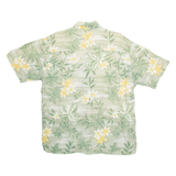 SUMMA Mens Hawaiian Shirt Green Floral L