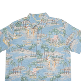BATIK BAY Mens Hawaiian Shirt Blue Crazy Pattern L