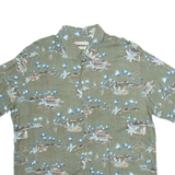 BATIK BAY Mens Hawaiian Shirt Green Crazy Pattern XL