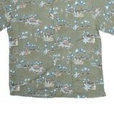 BATIK BAY Mens Hawaiian Shirt Green Crazy Pattern XL